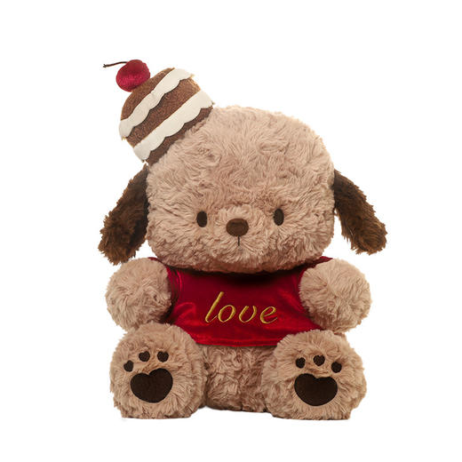 捉趣摩卡慕斯520狗狗 【捧在怀里的治愈感💖】捉趣摩卡慕斯520狗狗🐶毛绒公仔，呆萌表情+蝴蝶结点缀，送礼自用都超暖心✨！ 商品图4