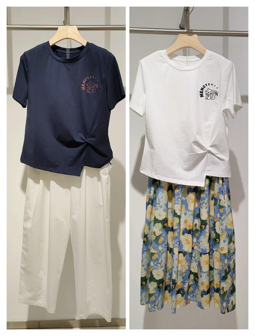 586019精梳棉收腰狐狸棉T 商品图2