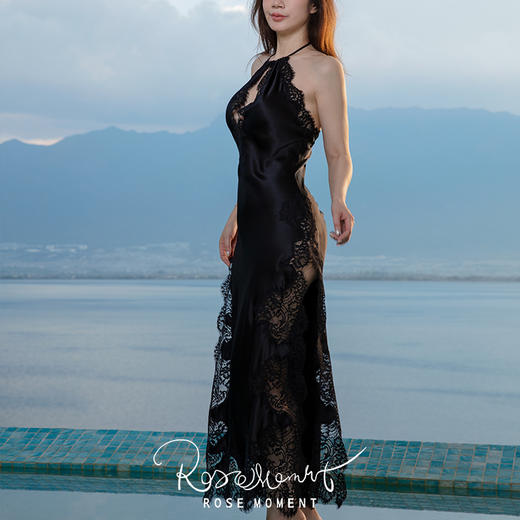 被温柔住的露背双侧开叉真丝长裙可外穿度假 A250315 商品图9