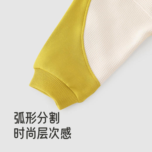 【商场同款】英氏婴儿衣服春秋华夫格保暖男童连体衣外出衣服新款 商品图3