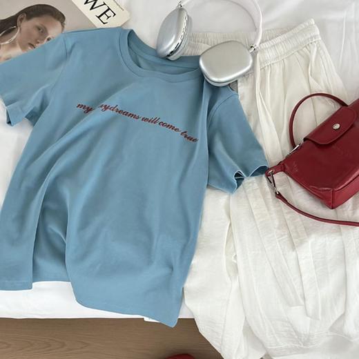 “瓦尔登湖”蓝T恤 | 显白显瘦、优雅气质，夏日常备款，百搭时髦【72小时发货，周末顺延】 商品图1