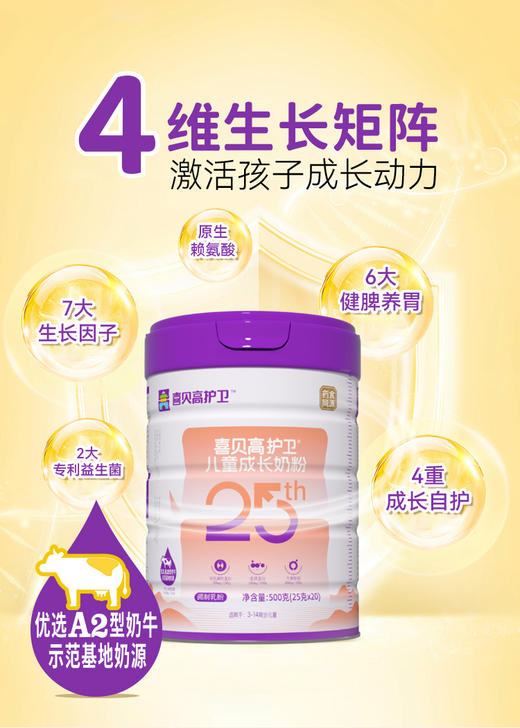 ¹【喜贝高25th成长矩阵组合】护卫25th成长粉+抑早膏 成长粉25g*20条/罐 抑早膏 15克*15袋/盒 CF01-CRMM-XBG（HOT） 商品图0