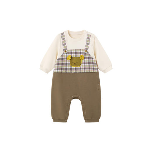 【商场同款】英氏婴儿衣服假两件男童连体衣可爱背带男宝外出衣服 商品图4