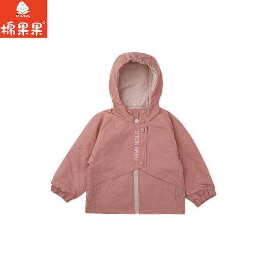 棉果果秋季新品女童珊瑚粉色绗棉加棉保暖风衣M322100725428 商品图1