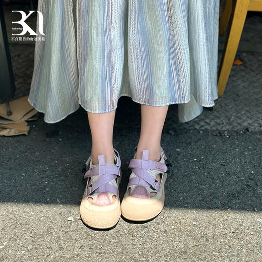  BAKERLOO编织镂空包头罗马凉鞋JY165 商品图3