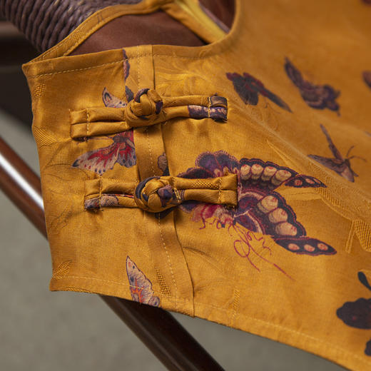 丁摩 重缎40姆米真丝香云纱花萝旗袍裙100桑蚕丝裙子背心裙连衣裙夏新款5ZF-140 商品图1