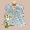 丁摩 新中式国风立领百搭蝴蝶提花人丝仿香云纱衬衫上衣女宽松5ZF-011 商品缩略图3