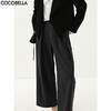 COCOBELLA静奢风高智感打褶西裤春商务休闲直筒阔腿裤PA3069 商品缩略图0