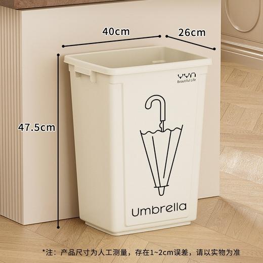 【家用大号垃圾桶】大容量商用无盖 户外塑料40L高颜值卫生间长方形60L  商品图5