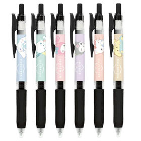 斑马牌（ZEBRA）三丽鸥联名款按动中性笔黑色0.5 6支