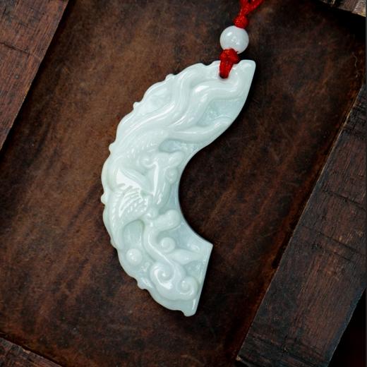 纯天然A货  翡翠龙凤子佩    &  翡翠雕刻师—万方玮大师设计&  权威机构检测证书，品质保障 商品图1