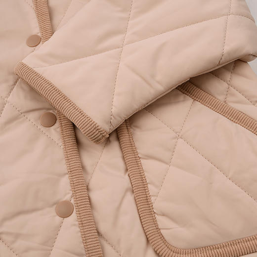 棉果果秋季新品男童女童米杏色绗棉加棉保暖外套M302100725426 商品图2