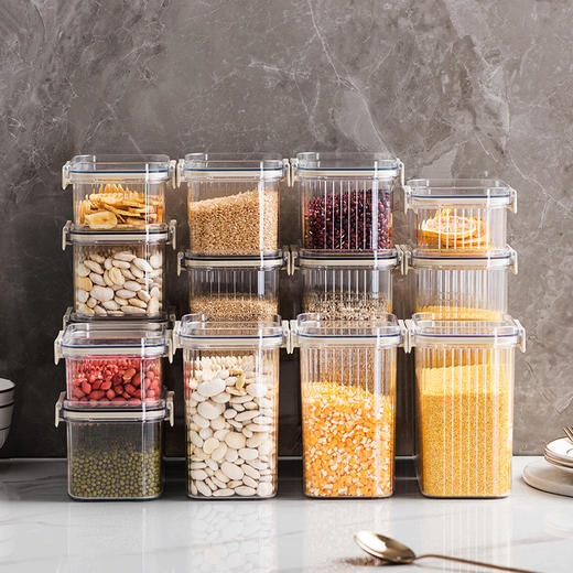美丽雅密封罐食品级储存罐子厨房香料收纳盒塑料五谷杂粮储物罐 商品图4