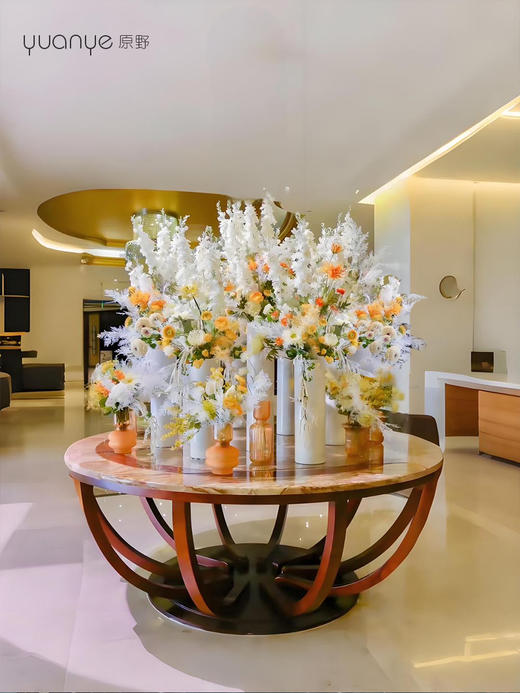 高档酒店大堂仿真假花摆设件圆桌大厅别墅售楼商场会所定制装饰花 商品图5