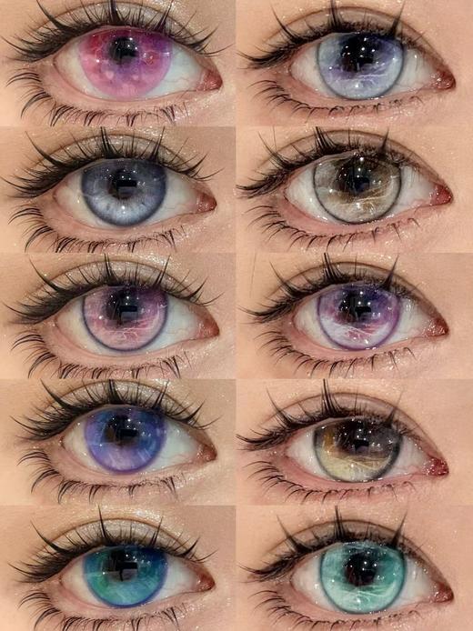 illusionduck半年抛 可可输出/零感蓝频/夜序森光/密光切换/全息预言/银光点唱/紫雾频道/忧郁西葫芦/恋爱专家 14.5mm 棕粉紫蓝绿 商品图0