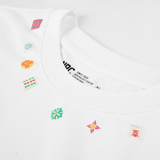 NPC潮牌100%棉重磅255克麻将系列发泡印花短袖T恤男凉感NP56TE82 商品图2