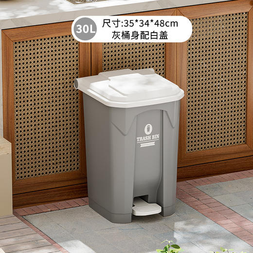 【脚踏式大垃圾桶】带盖脚踩 户外厨房家用商用室外庭院大容量垃圾桶  商品图11