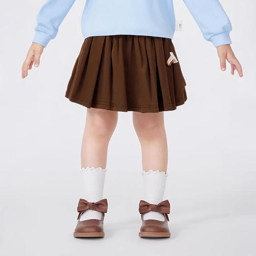 笛莎Deesha 童装女童裙子2025秋新款女童咖色甜美半裙 商品图1