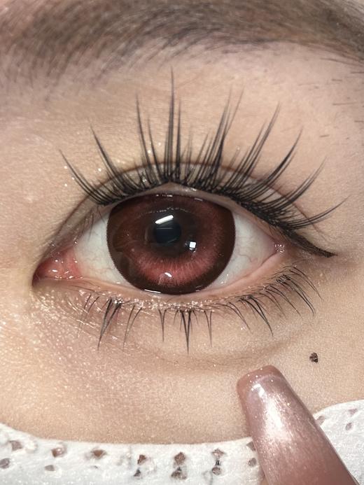 hanawink半年抛美瞳 哭哭奶酪红 14.5mm 商品图0