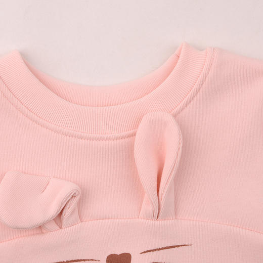 棉果果秋季新品女童樱花粉套头娃娃衫M322180225415 商品图2