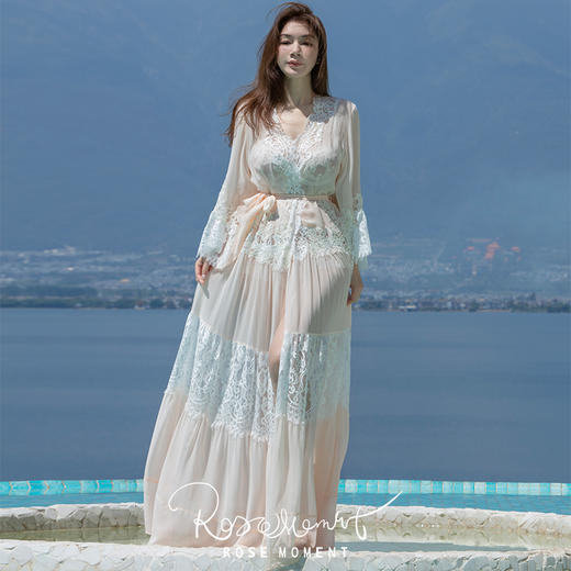 微透礼物送礼度假风乔其真丝长款沙滩睡袍 P250305 商品图2