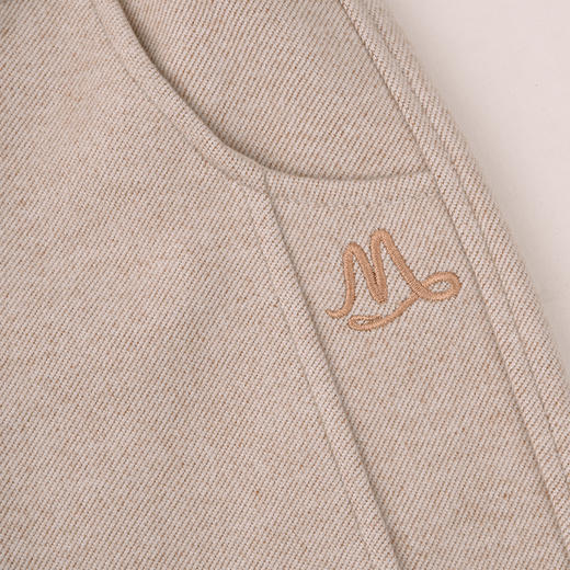 棉果果秋季新品女童米杏色针织长裤M322200425419 商品图3