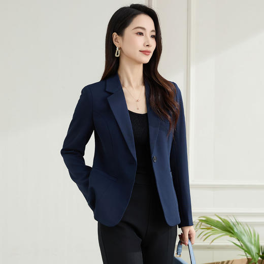 【微弹易打理】罗蒙女士西服商务休闲百搭舒适简约面试西服外套女 商品图4