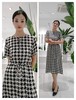 585011  真丝格子连衣裙 商品缩略图1