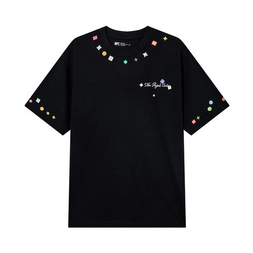 NPC潮牌100%棉重磅255克麻将系列发泡印花短袖T恤男凉感NP56TE82 商品图5