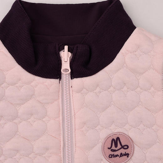 棉果果秋季新品女童绛紫色两面穿马甲M322171325406 商品图5