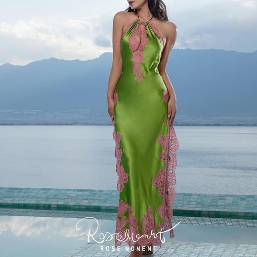 被温柔住的露背双侧开叉真丝长裙可外穿度假 A250315 商品图4