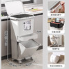 【厨房大号垃圾桶】家用带盖双层一体垃圾桶 防臭厨余干湿分离分类日式双层带轮垃圾桶 商品缩略图14