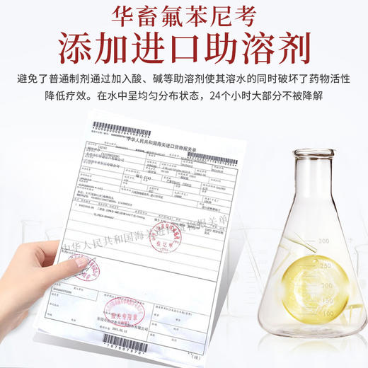 【积分兑换】华畜20%氟苯尼考粉 达峰浓度更高 见效更快 禽畜通用呼吸道药 商品图2