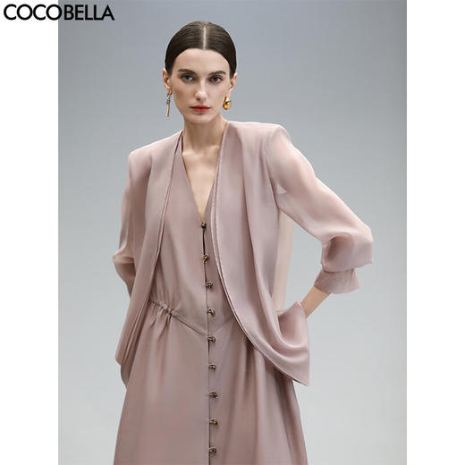 COCOBELLA重工双层微透视西装女早秋遮阳衫休闲外套SI3097-4 商品图0