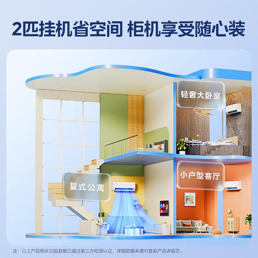 美的（Midea）美的空调2匹挂机酷省电新一级能效壁挂式变频冷暖空调大风量客厅卧室挂机KFR-46GW/N8KS1-1 商品图3