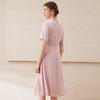 EITIE爱特爱气质圆领不对称压褶收腰A字显瘦连衣裙夏季新款连衣裙B2507678A 商品缩略图4