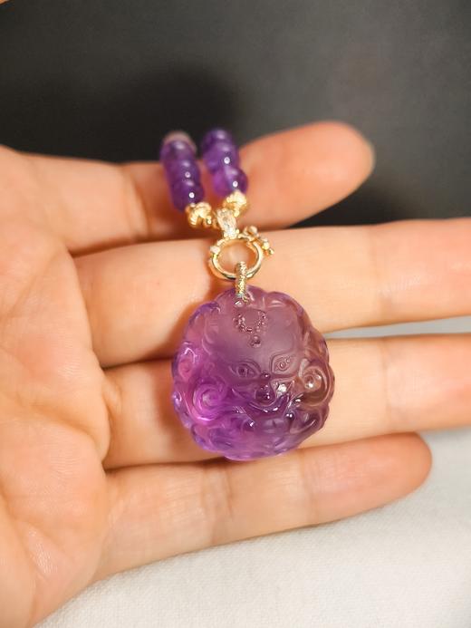 紫水晶元宝狐狸吊坠 商品图3