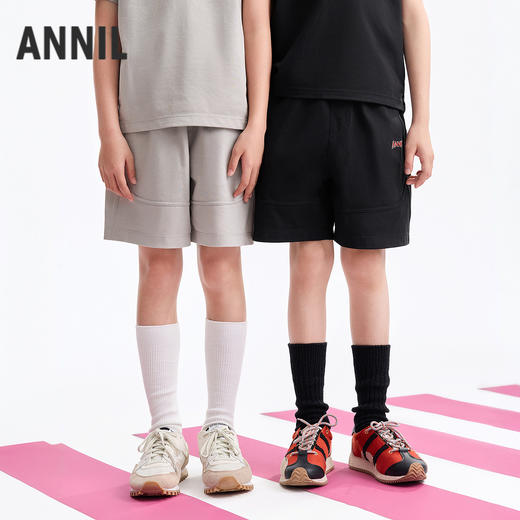 男女童全腰针织中裤夏季新款安奈儿童装EM526244 商品图2