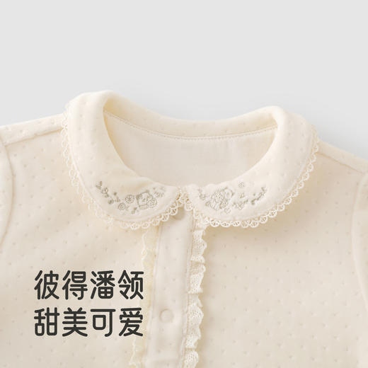 【商场同款】英氏新生婴儿连体衣秋季新款复古女童哈衣爬服外出服 商品图2