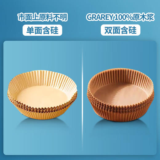 GRAREY  空气炸锅纸盘本色  100枚/盒 商品图4