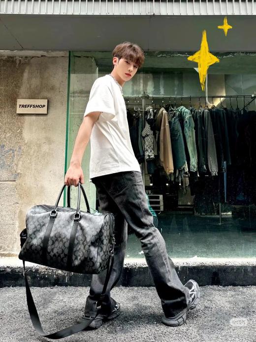 D063039百搭耐看精典老花大容量旅行包/健身包 商品图4