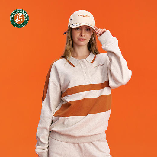 罗兰加洛斯法网卫衣女款oversize落肩卫衣2022春秋新款套头衫上衣 商品图4