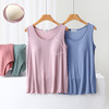 丁摩 带胸垫背心女夏季宽松大码家居服吊带睡衣无袖可外穿薄款上衣5ZF-601 商品缩略图0