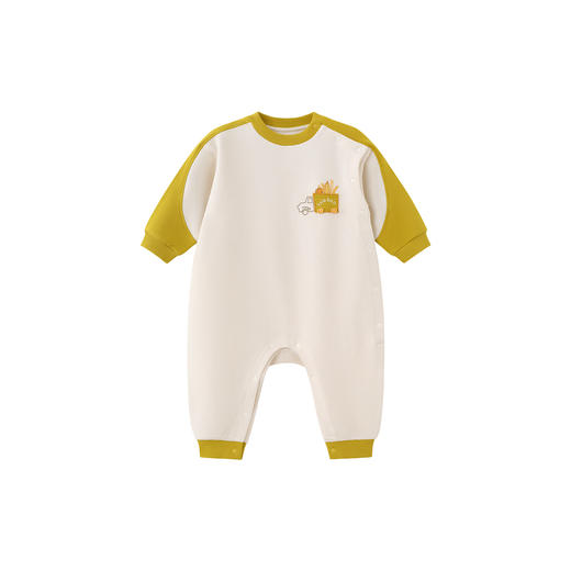 【商场同款】英氏婴儿衣服春秋华夫格保暖男童连体衣外出衣服新款 商品图4