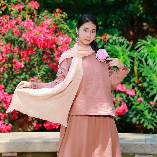 稚水花朝素色长款围巾 | 现货加急发 （200cm*60cm） 商品图7