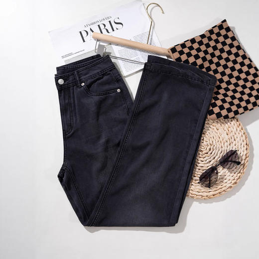 「自」全新升级【铂金会员183/天猫239/差价56】(51909)洛诗琳超薄冰感莱赛尔牛仔裤2025夏季高腰显瘦薄款直筒裤女 商品图1