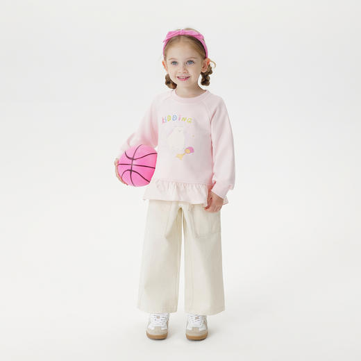 马克珍妮女童软萌猫咪花边卫衣 宝宝套头衫2025年秋装新品551181 商品图2