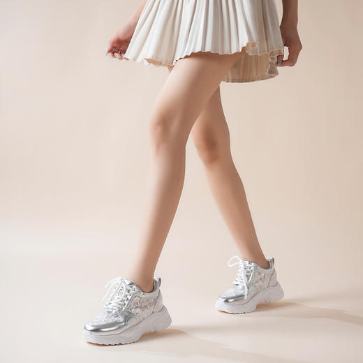 豪麟名鞋奥莱迪嘉女鞋时尚休闲鞋牛皮革DJXXO51WX216银色  原价1960元 商品图2