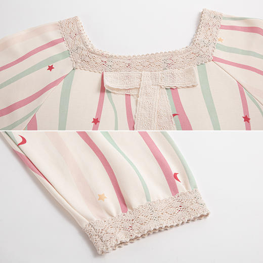 康妮雅女式长袖睡裙 商品图8