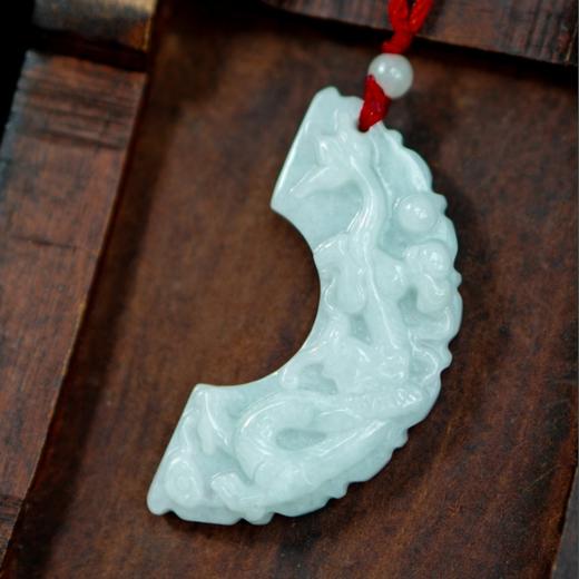 纯天然A货  翡翠龙凤子佩    &  翡翠雕刻师—万方玮大师设计&  权威机构检测证书，品质保障 商品图2